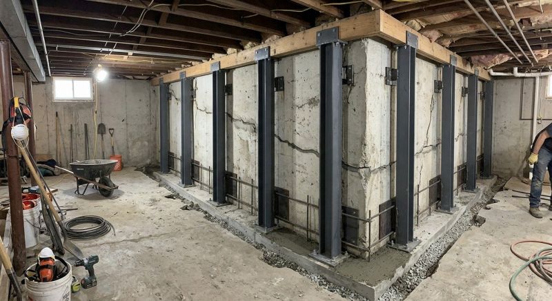 Basement Stabilization in Delaware County, PA
