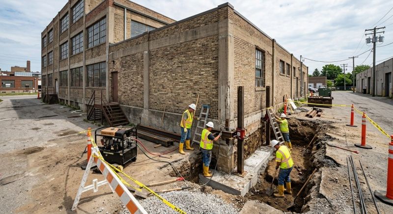Commercial Foundation Repair in Delaware County, PA