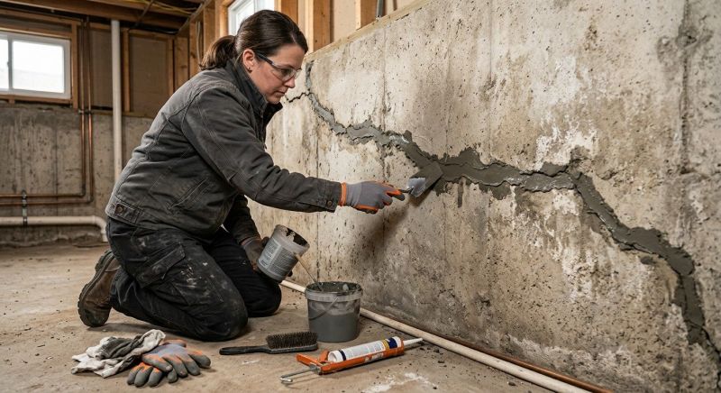 Cracked Basement Floor Repair in Delaware County, PA