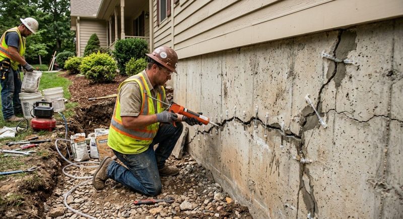 Cracked Foundation Repair in West Grove, PA