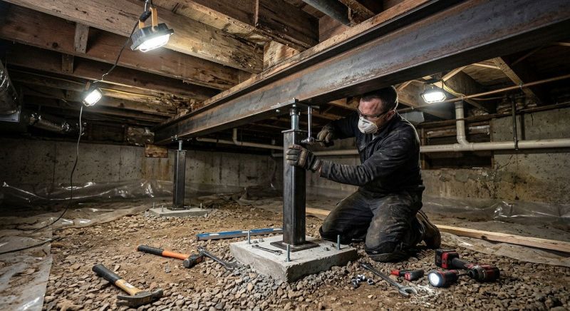 Crawlspace Structural Repair in Delaware County, PA