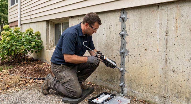 Foundation Crack Sealing in Delaware County, PA