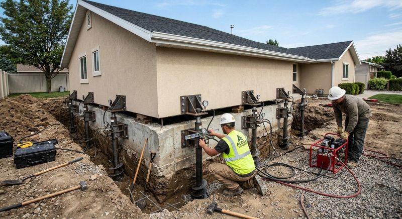 Foundation Pier Leveling in Delaware County, PA