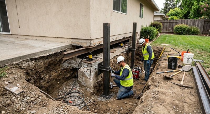 Foundation Pier Repair in Delaware County, PA