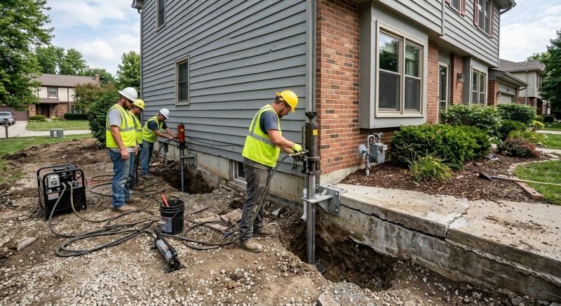 Foundation Stabilizing in Marcus Hook, PA