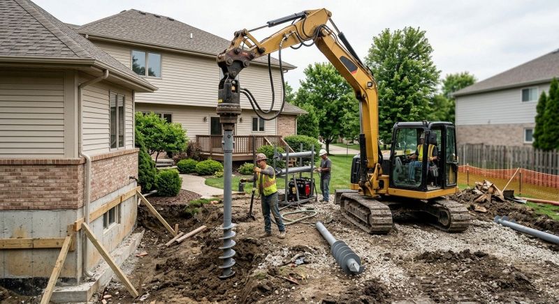 Helical Pile Installation in Delaware County, PA