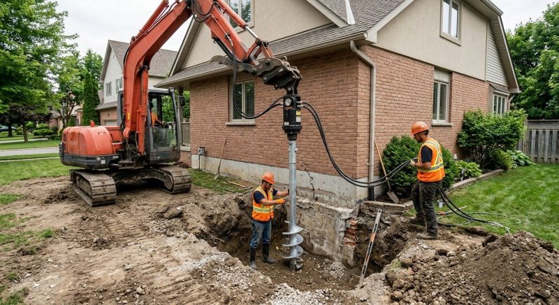 Helical Pile Installation in Delaware County, PA
