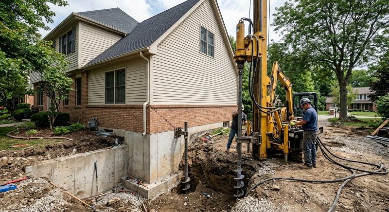 Helical Pile Installation in Delaware County, PA