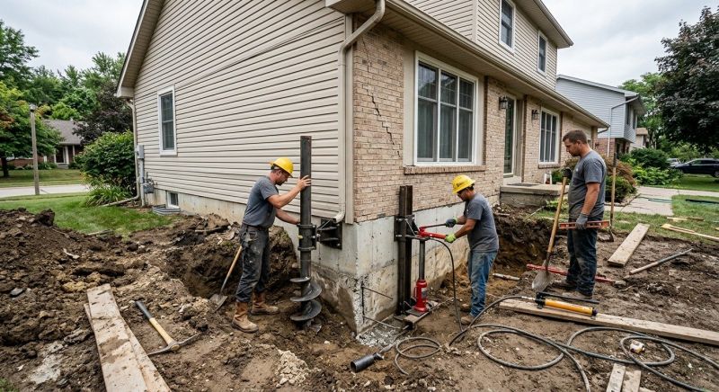 House Foundation Repair in Saint Georges, DE