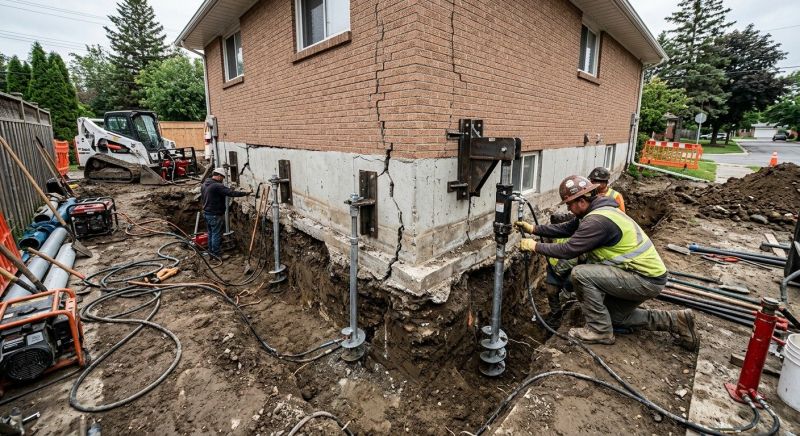 Sinking Foundation Repair in Landenberg, PA