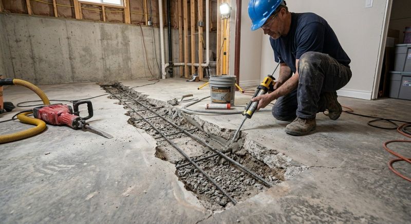 Slab Foundation Repair in Delaware County, PA